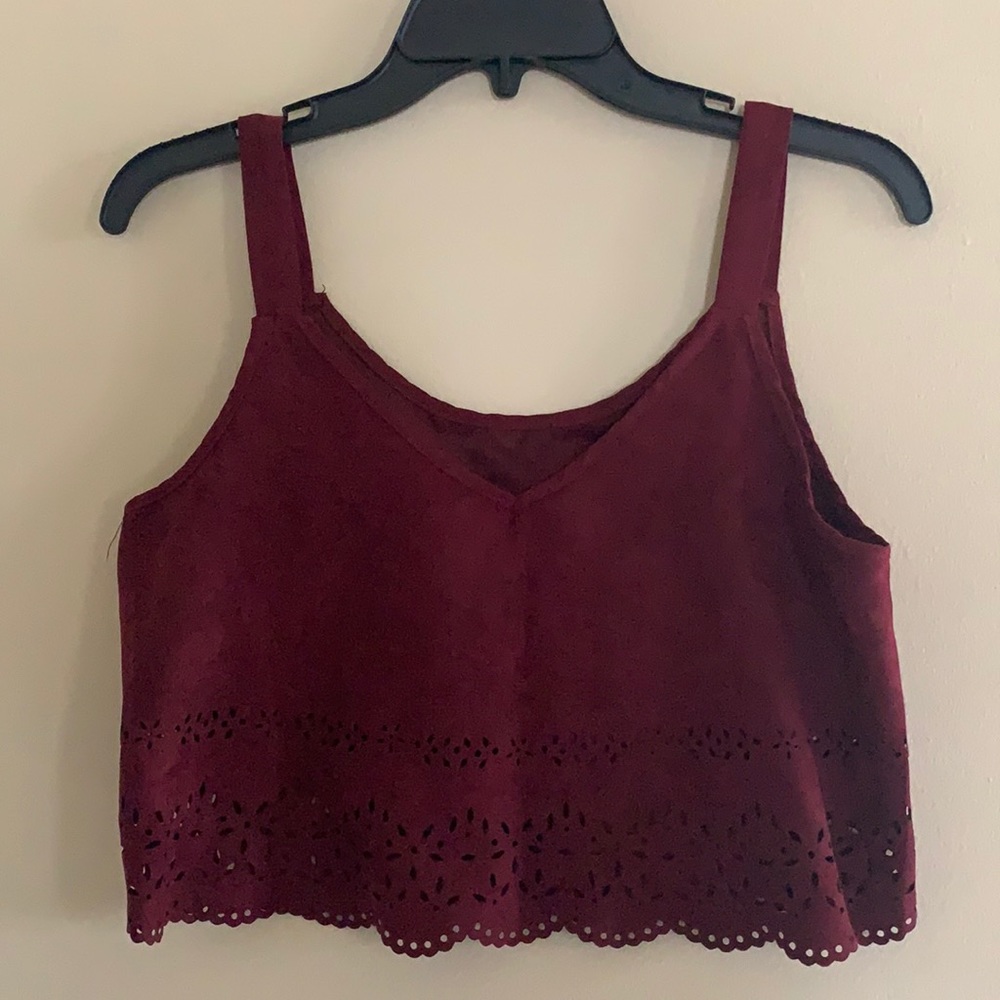 Burgundy crop top